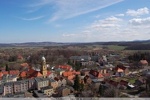 Widok miasta z zamku- fot. M. Petkowicz - Copyright www.bolkow.net